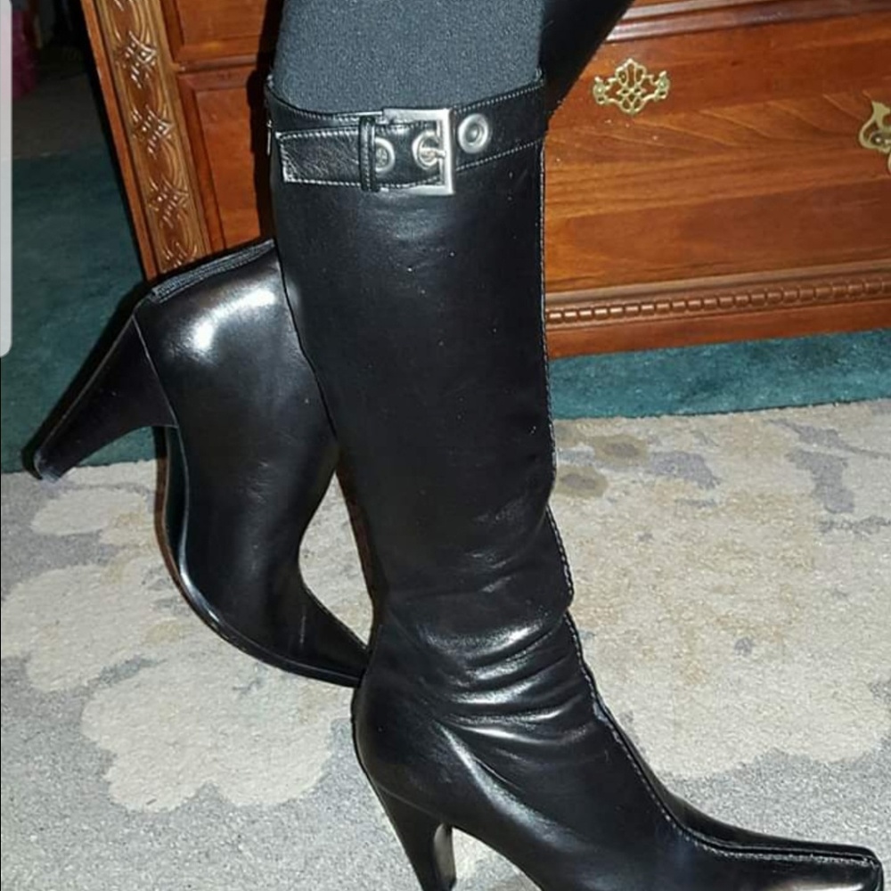 Prada knee high boots